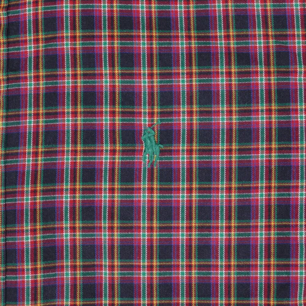 Ralph Lauren Shirt Mens Medium Classic Fit Red Plaid Button Down